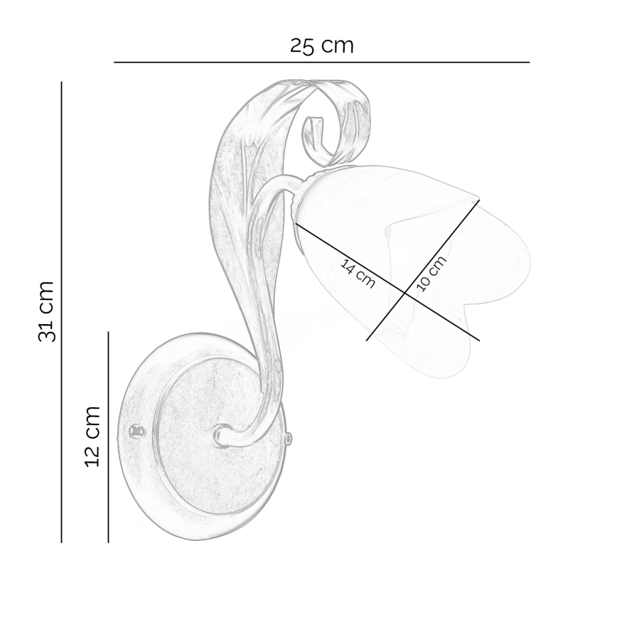 ONLI - Fali lámpa SONIA 1xE14/6W/230V bronz