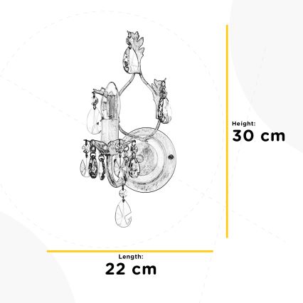 ONLI - Fali lámpa TERESA 1xE14/6W/230V bronz