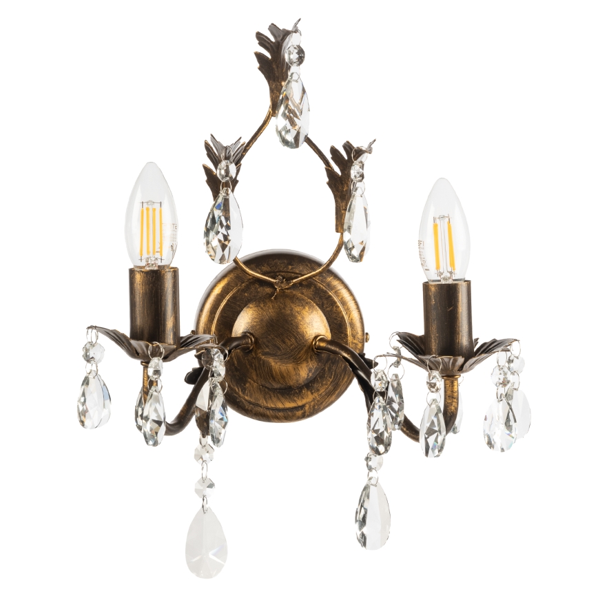 ONLI - Fali lámpa TERESA 2xE14/6W/230V bronz