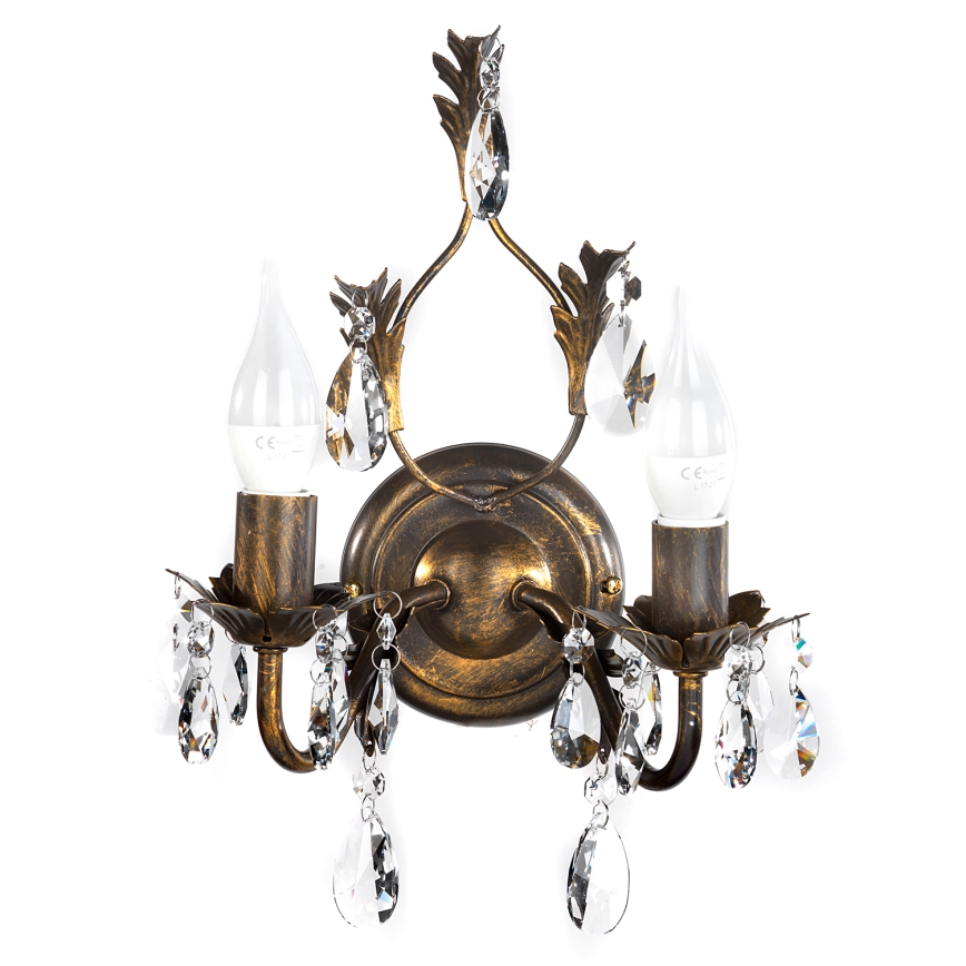 ONLI - Fali lámpa TERESA 2xE14/6W/230V bronz