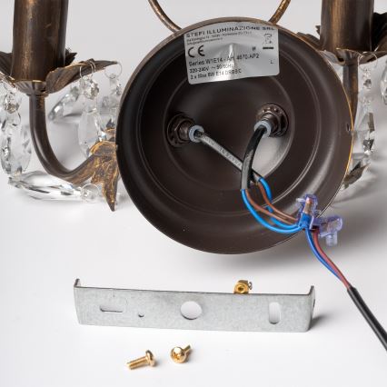 ONLI - Fali lámpa TERESA 2xE14/6W/230V bronz