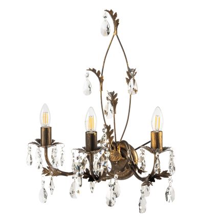 ONLI - Fali lámpa TERESA 3xE14/6W/230V bronz