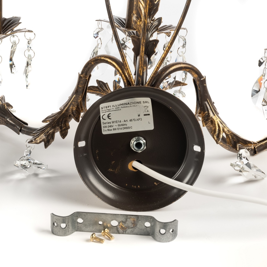 ONLI - Fali lámpa TERESA 5xE14/6W/230V bronz