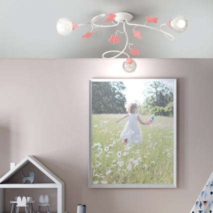 ONLI - Gyerek csillár BUTTERFLY 3xE14/6W/230V