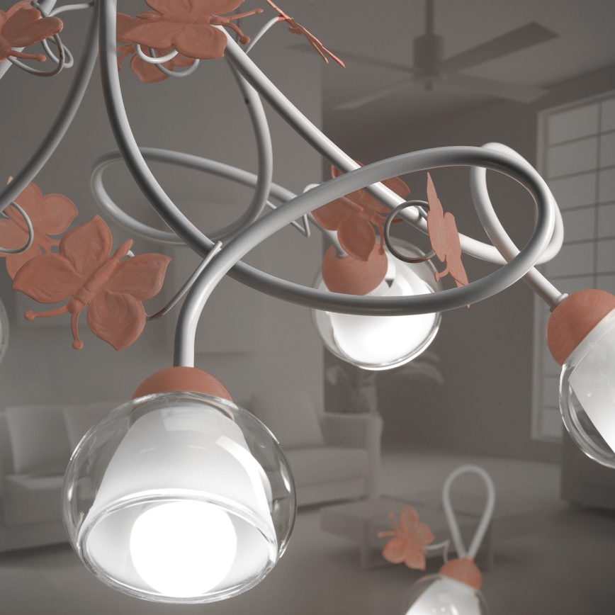 ONLI - Gyerek csillár BUTTERFLY 5xE14/6W/230V