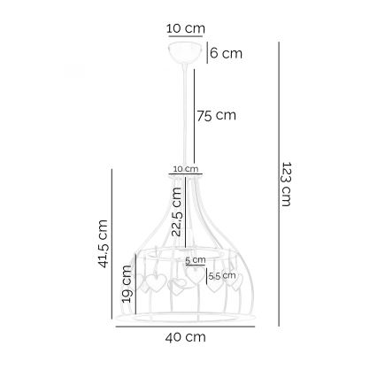 ONLI - Gyerek csillár TITTA 1xE27/22W/230V rózsaszín