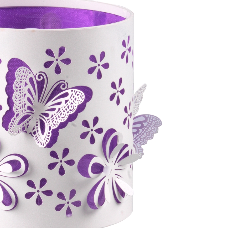 ONLI - Gyereklámpa TITILLA 1xE14/6W/230V 22 cm lila/fehér