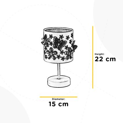 ONLI - Gyereklámpa TITILLA 1xE14/6W/230V 22 cm lila/fehér