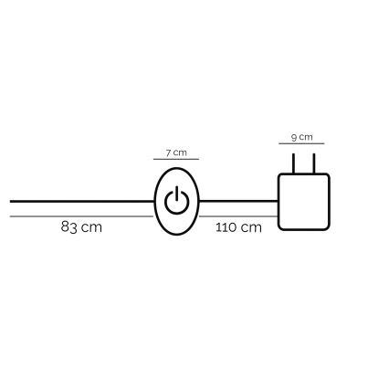 ONLI -  LED Állólámpa DAFNE LED/38W/230V 4000K fekete
