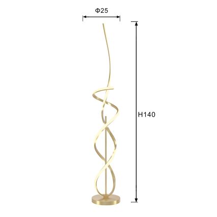 ONLI - LED Állólámpa KIRA LED/31W/230V 4000K arany