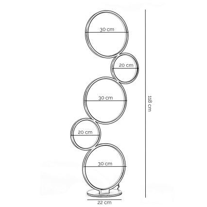 ONLI - LED állólámpa RINGS LED/58W/230V 4000K fekete
