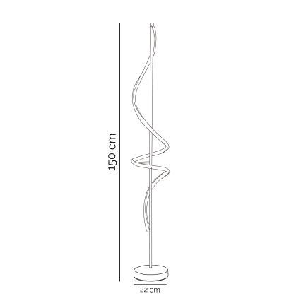 ONLI - LED Állólámpa TWIST LED/24W/230V 4000K fekete