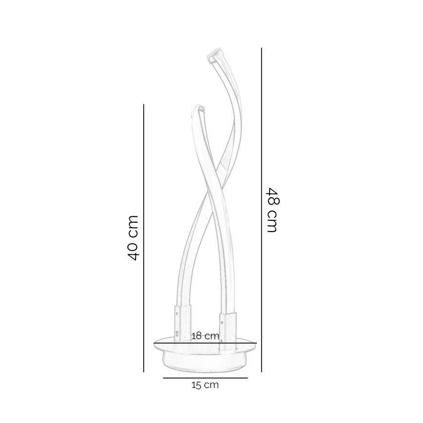 ONLI - LED Asztali lámpa DAFNE LED/12W/230V 4000K 48 cm fekete