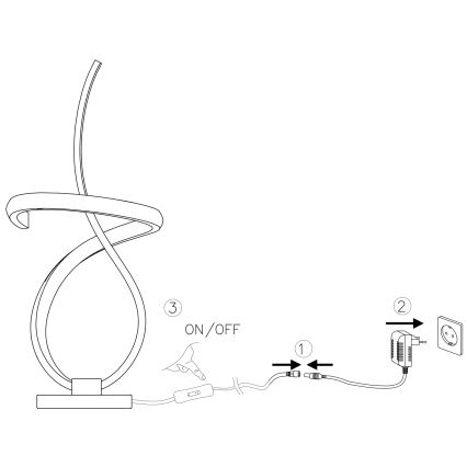 ONLI - LED Asztali lámpa KIRA LED/12W/230V 4000K 38,5 cm arany