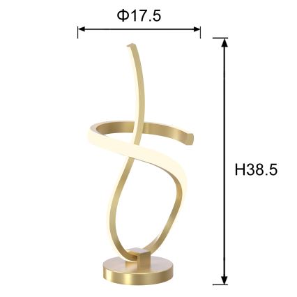 ONLI - LED Asztali lámpa KIRA LED/12W/230V 4000K 38,5 cm arany