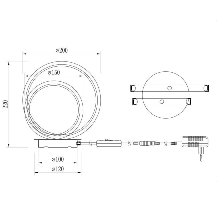 ONLI - LED asztali lámpa NOELIA LED/10W/230V 22 cm arany