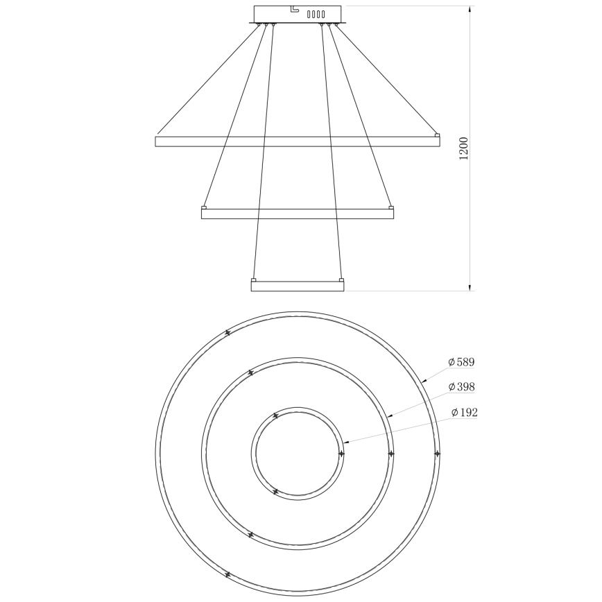 ONLI - LED csillár kábelen NOELIA LED/40W/230V arany