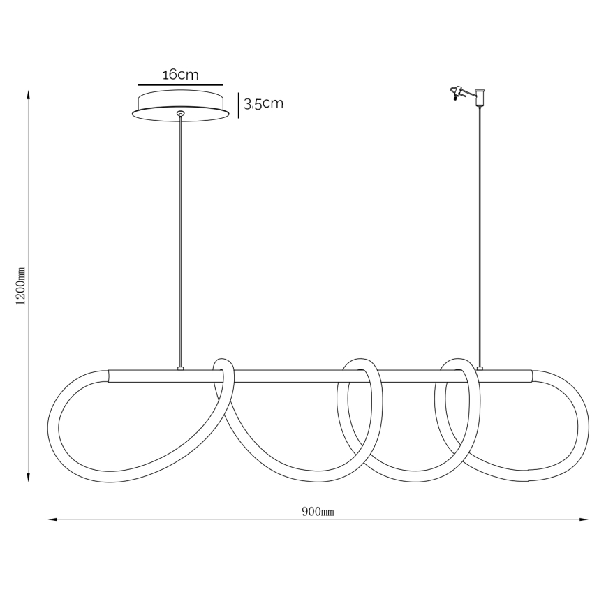 ONLI - LED Csillár zsinóron AMANDA LED/40W/230V 4500K matt króm