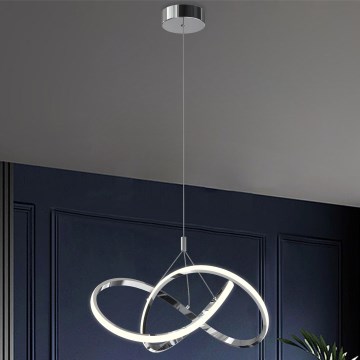 ONLI - LED Csillár zsinóron LOOP LED/40W/230V 4000K fényezett króm