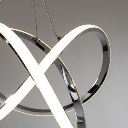 ONLI - LED Csillár zsinóron LOOP LED/40W/230V 4000K fényezett króm