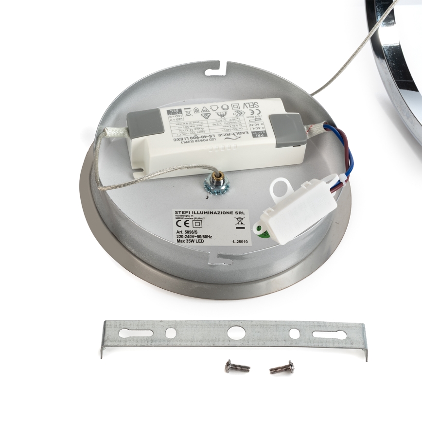 ONLI - LED Csillár zsinóron LOOP LED/40W/230V 4000K fényezett króm