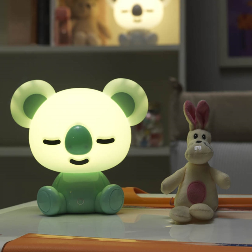 ONLI - LED dimmelhető gyermek éjjeli lámpa PUPPIES LED/3W/230V 20 cm koala/zöld