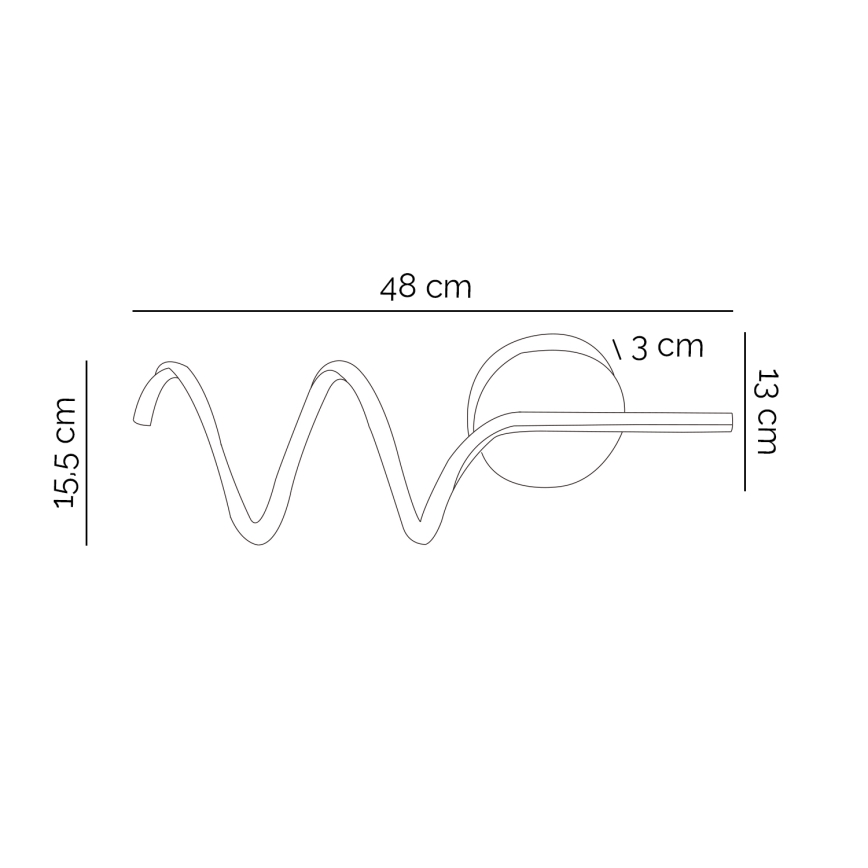 ONLI - LED Fali lámpa TWIST LED/6W/230V 4000K fekete