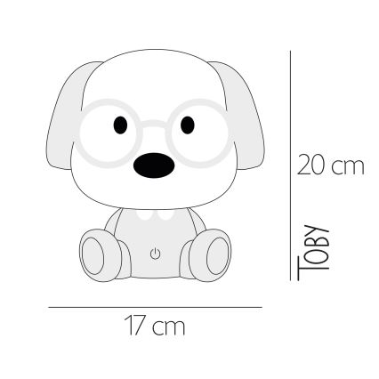 ONLI - LED fényerőszabályozható gyermek éjszakai lámpa PUPPIES LED/3W/230V 20 cm kutya/rózsaszín