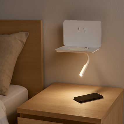 ONLI - LED flexibilis lámpa polccal WIK LED/6,5W/230V + LED/3W fehér