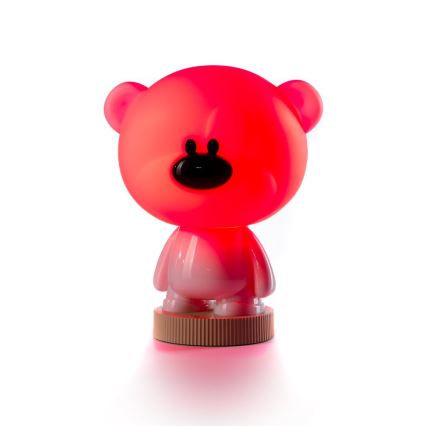 ONLI - LED RGB Gyerek éjszakai kislámpa PUPPIES LED/3W/USB mackó 30 cm