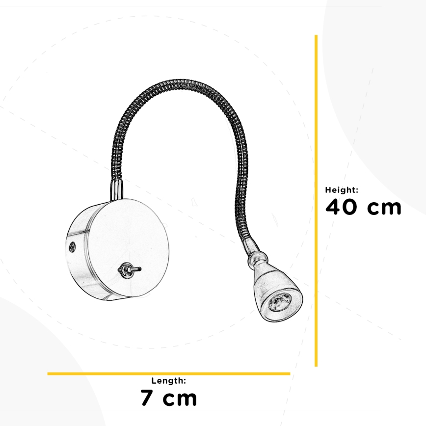 ONLI - LED Rugalmas kislámpa LEXI LED/1W/230V 4000K matt króm