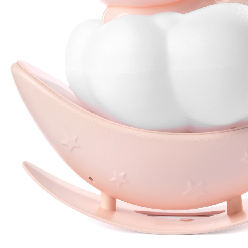 ONLI - LED újratölthető gyermek éjszakai lámpa NUVOLINA LED/2,5W/5V 300 mAh mackó/rózsaszín