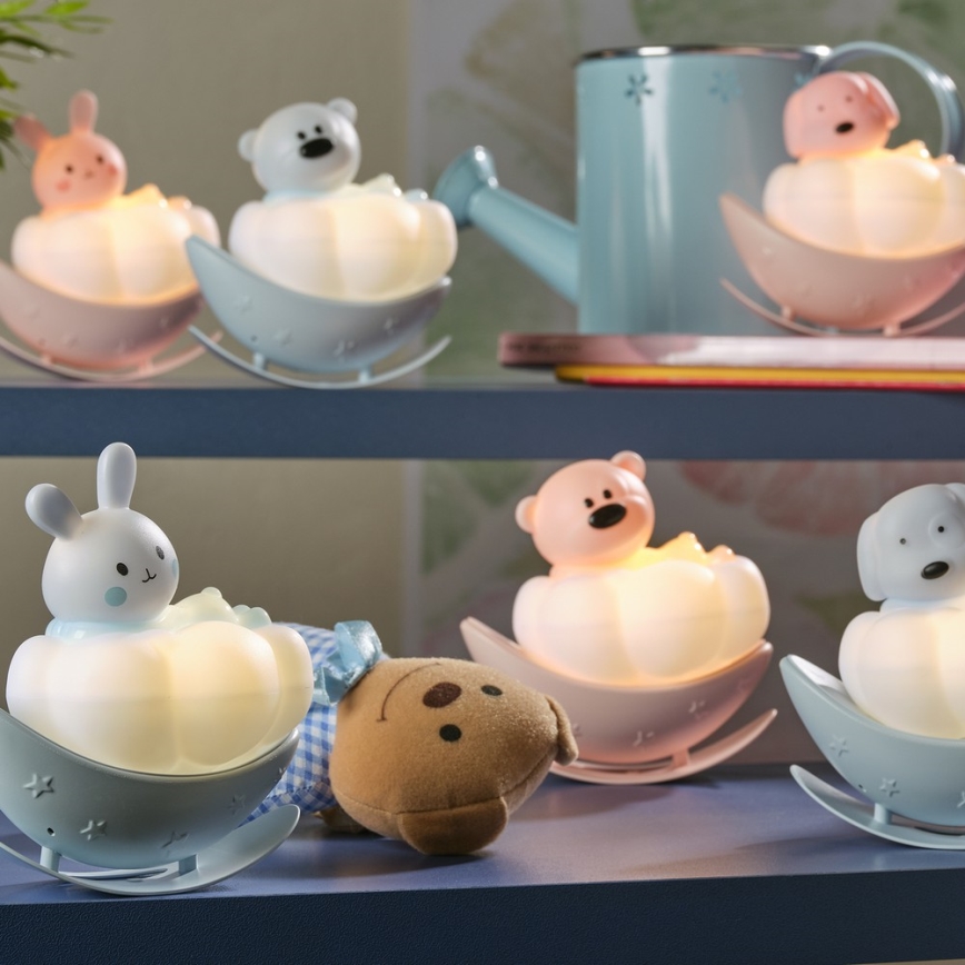 ONLI - LED Tölthető gyermek éjjeli lámpa NUVOLINA LED/2,5W/5V 300 mAh maci/kék