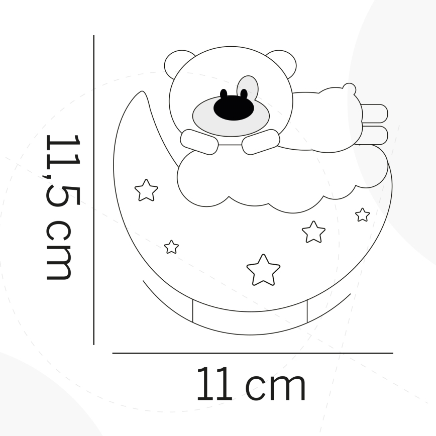 ONLI - LED Tölthető gyermek éjjeli lámpa NUVOLINA LED/2,5W/5V 300 mAh maci/kék