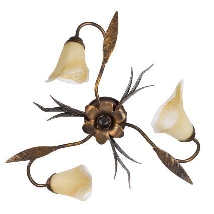 ONLI - Mennyezeti lámpa ALGA 3xE14/6W/230V bronz