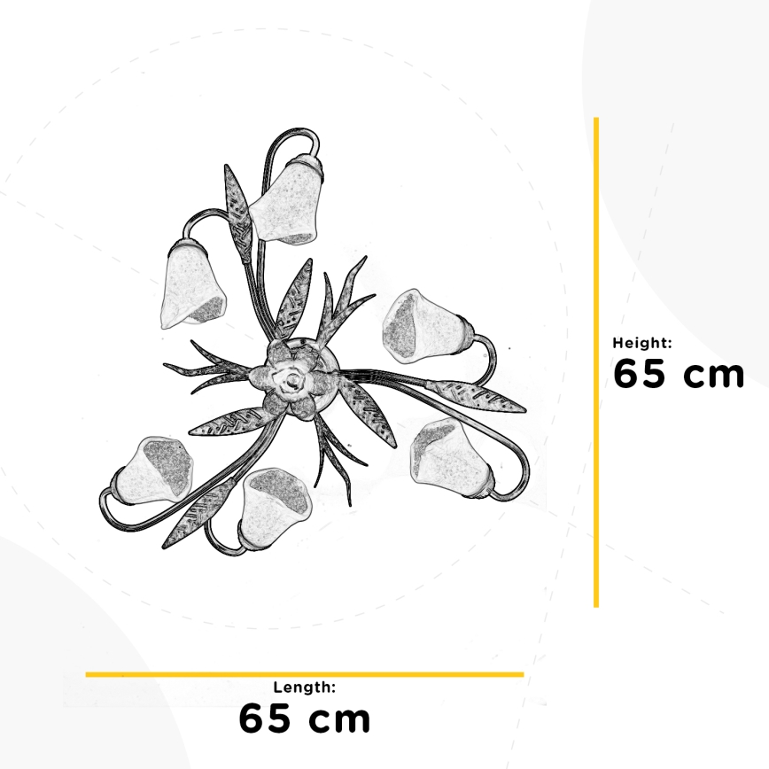 ONLI - Mennyezeti lámpa ALGA 6xE14/6W/230V bronz