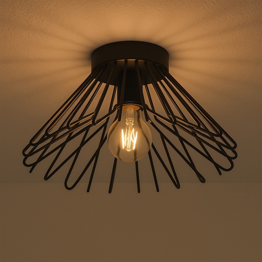 ONLI - Mennyezeti lámpa DUCCIO 1xE27/22W/230V átm. 30 cm fekete