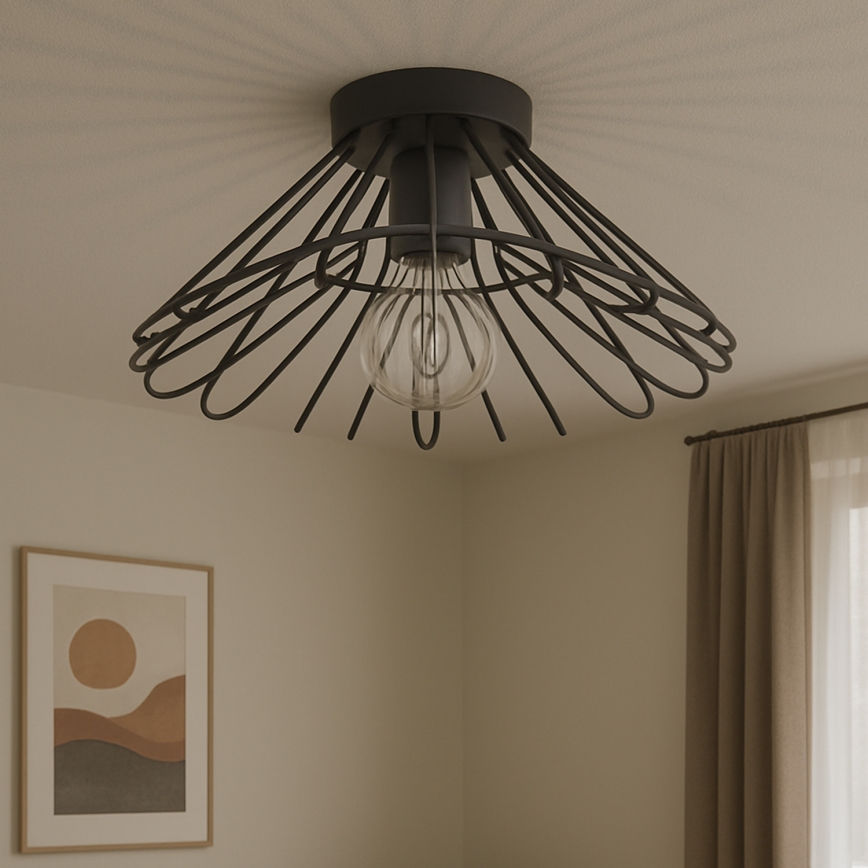 ONLI - Mennyezeti lámpa DUCCIO 1xE27/22W/230V átm. 60 cm fekete
