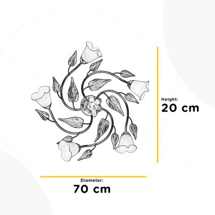 ONLI - Mennyezeti lámpa MIRANDA 5xE14/6W/230V