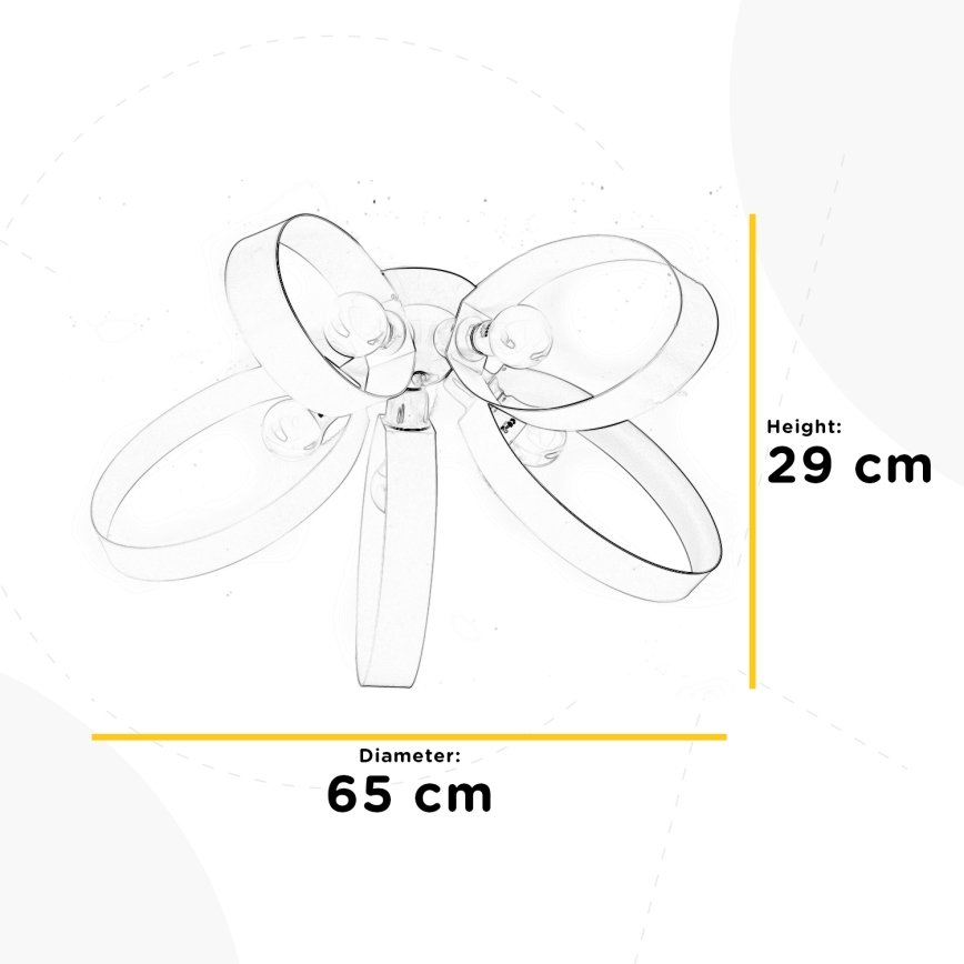 ONLI - Mennyezeti lámpa SERENA 5xE14/6W/230V fehér