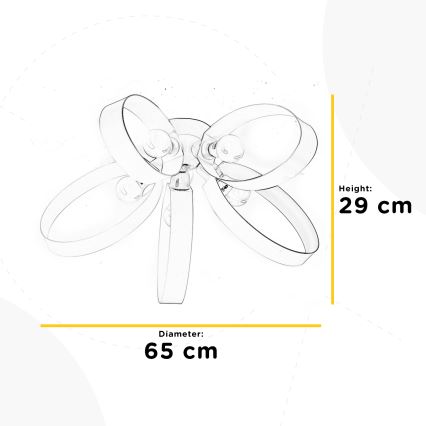 ONLI - Mennyezeti lámpa SERENA 5xE14/6W/230V fekete