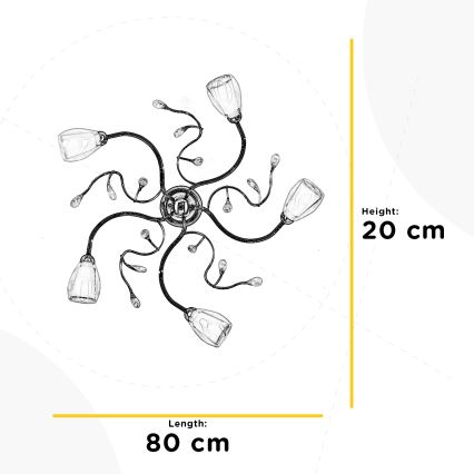ONLI - Mennyezeti lámpa SHARON 5xE14/6W/230V
