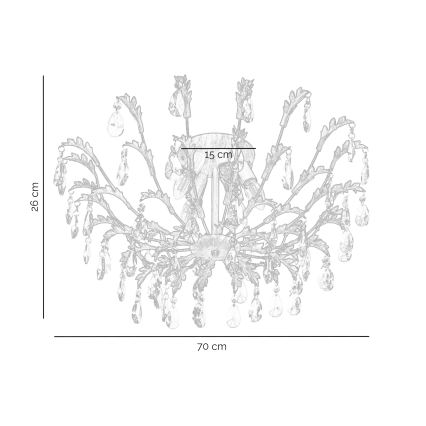 ONLI - Mennyezeti lámpa TERESA 5xE14/6W/230V bronzszínű