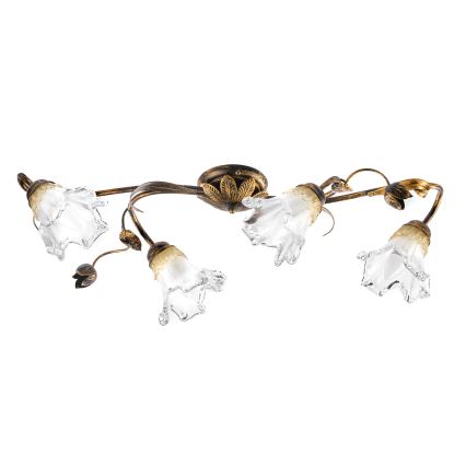 ONLI - Mennyezeti lámpatest ARIANNA 4xE14/6W/230V bronz