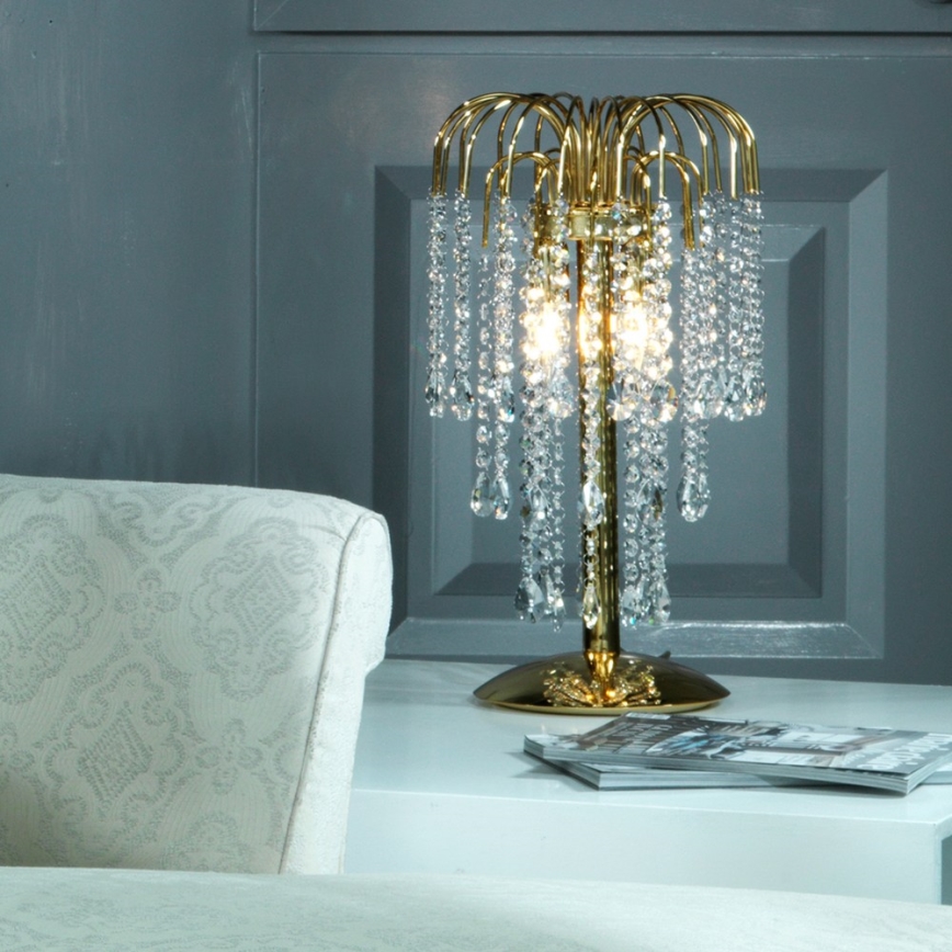 ONLI - PIOGGIA asztali lámpa 2xE14/6W/230V arany 50 cm