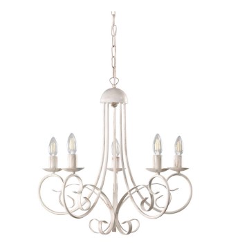 ONLI - POMPEI láncon függő csillár 5xE14/6W/230V krémszínű