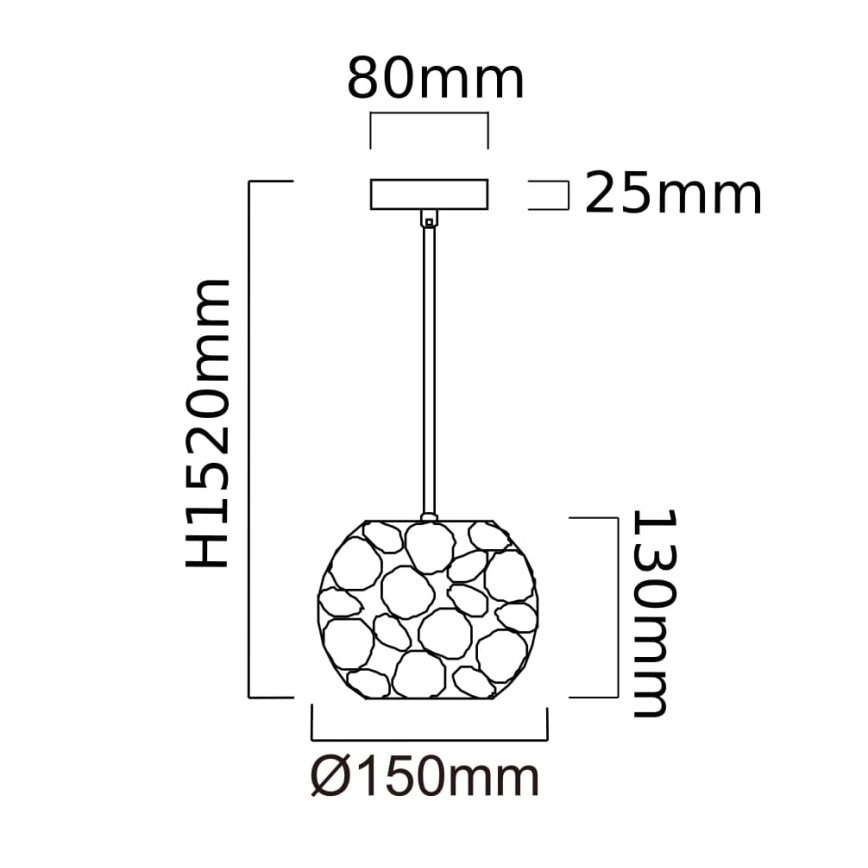 Open Design OR80179 - CARERA kábeles függeszték 1xG9/7W/230V átmérő 15 cm, fényes króm