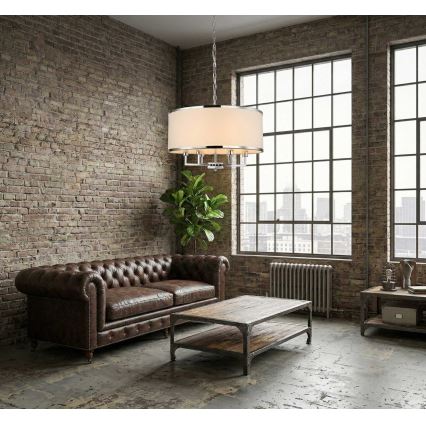Open Design OR80209 - Láncos csillár CASA 3xE14/12W/230V krémszínű/fényes króm