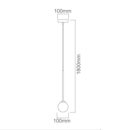 Open Design OR80629 - OTA kábeles csillár 1xG9/8W/230V fekete