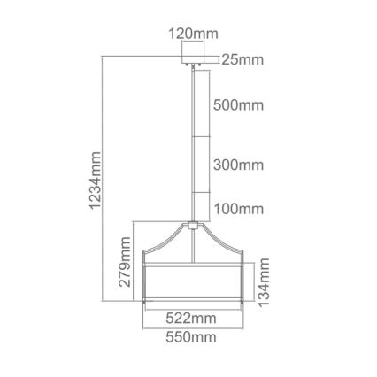 Open Design OR80872 - STANZA rúdon függesztett csillár 4xE27/15W/230V Ø 55 cm fényes króm/fehér